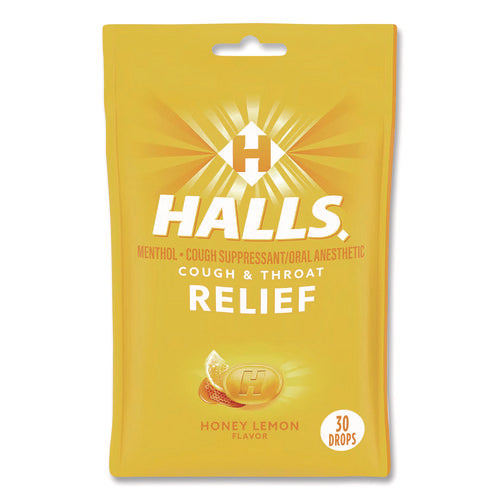 Relief Menthol Cough Suppressant - Oral Anesthetic, Honey Lemon, 30/pack