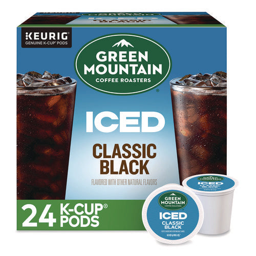 Classic Black Brew Over Ice Coffee K-cups, 0.4 Oz, 24/box