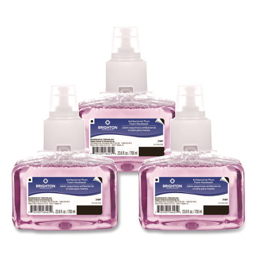 Antibacterial Foaming Hand Soap Refill For Ltx Dispenser, Plum Scent, 23.6 Oz, 3/carton