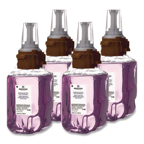 Antibacterial Foaming Hand Soap Refill For Adx-7 Dispenser, Plum Scent, 700 Ml, 4/carton