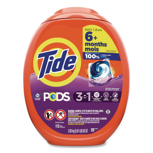 Pods Laundry Detergent, Spring Meadow, 112 Pods/tub