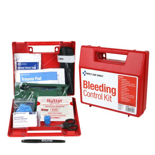 Bleeding Control Wall Station Single Kit - Deluxe, 14 Pieces, Plastic Case