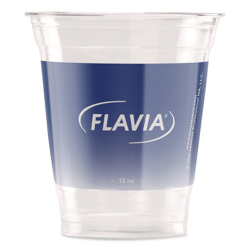 Cold Cups 12 Oz, Blue Band Flavia Logo, Clear/blue, 900/carton