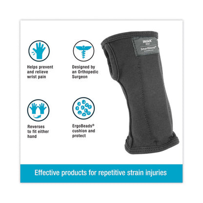 Smartglove Wrist Wrap, Small, Fits Hands Up To 3.25" Wide, Black