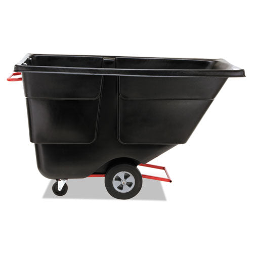 Rotomolded Tilt Truck, 202 Gal, 850 Lb Capacity, Plastic, Black