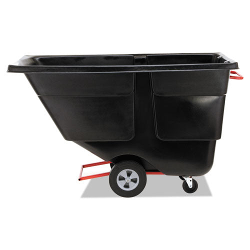 Rotomolded Tilt Truck, 202 Gal, 850 Lb Capacity, Plastic, Black