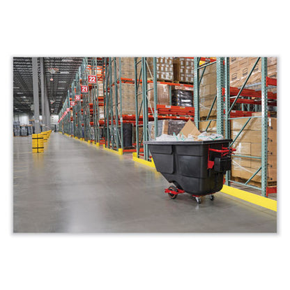 Motorized Roto Tilt Truck, 202 Gal, 1,000 Lb Capacity, Plastic, Black