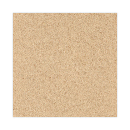 Burnishing Floor Pads, 20" Diameter, Tan, 5/carton