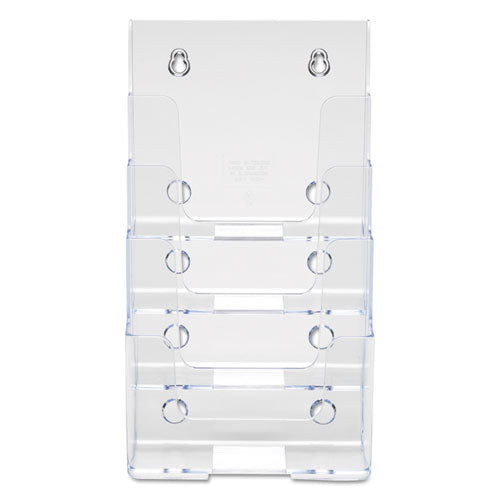 4-compartment Docuholder, Booklet Size, 6.88w X 6.25d X 10h, Clear