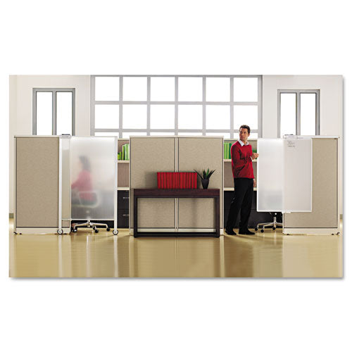 Workstation Privacy Screen, 36w X 48d, Translucent Clear/silver