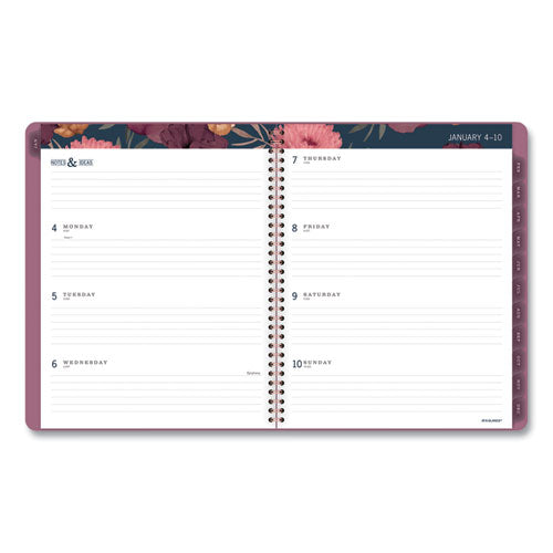 Dark Romance Weekly/monthly Planner, Dark Romance Floral Artwork, 11 X 8.5, Multicolor Cover, 13-month (jan-jan): 2024-2025