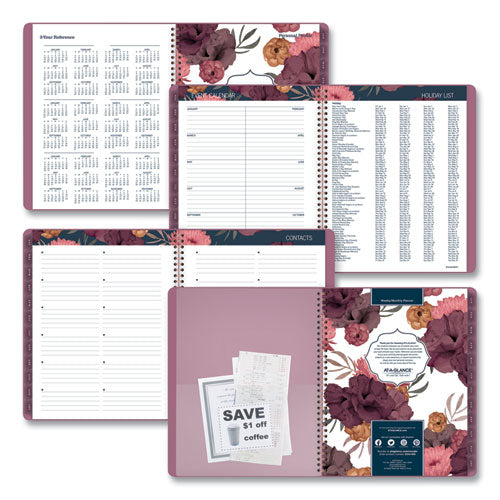 Dark Romance Weekly/monthly Planner, Dark Romance Floral Artwork, 11 X 8.5, Multicolor Cover, 13-month (jan-jan): 2024-2025