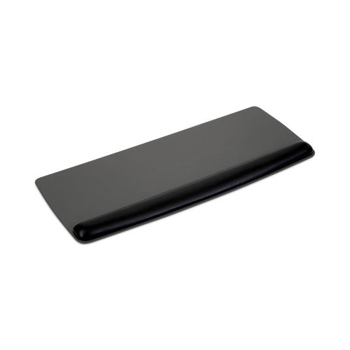 Antimicrobial Gel Mouse Pad/keyboard Wrist Rest Platform, 25.5 X 10.6, Black/silver