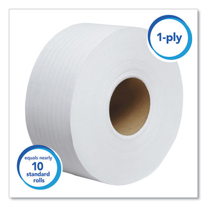 Essential Jrt Jumbo Roll Bathroom Tissue, Septic Safe, 1-ply, White, 3.55" X 2,000 Ft, 12 Rolls/carton