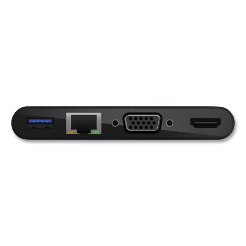 Usb-c Multimedia + Charge Adapter, 4k Hdmi/usb-a/usb-c/vga, 4.9 Ft, Black