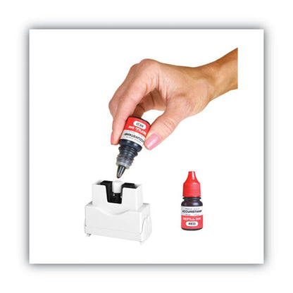 Accu-stamp Gel Ink Refill, 0.35 Oz Bottle, Red