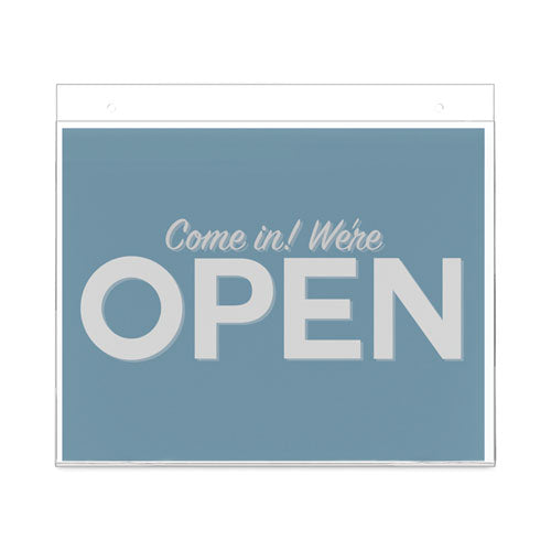 Classic Image Wall-mount Sign Holder, Landscape, 11 X 8.5, Clear