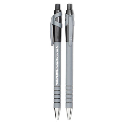 Flexgrip Ultra Recycled Ballpoint Pen, Retractable, Fine 0.8 Mm, Black Ink, Gray/black Barrel, Dozen