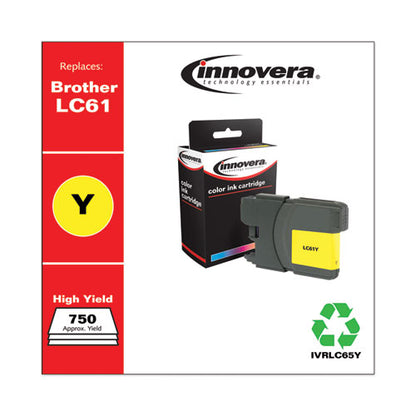 Remanufactured Yellow High-yield Ink, Replacement For Lc65y, 750 Page-yield