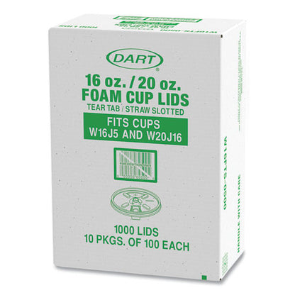 Lids For Foam Cups And Containers, Fits 16 Oz, 20 Oz Cups, Translucent, 1,000/carton