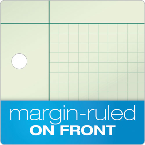 Engineering Computation Pads, Cross-section Quadrille Rule (5 Sq/in, 1 Sq/in), Green Cover, 200 Green-tint 8.5 X 11 Sheets