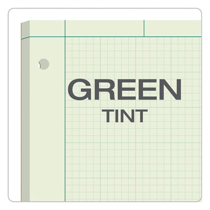 Engineering Computation Pads, Cross-section Quadrille Rule (5 Sq/in, 1 Sq/in), Green Cover, 200 Green-tint 8.5 X 11 Sheets