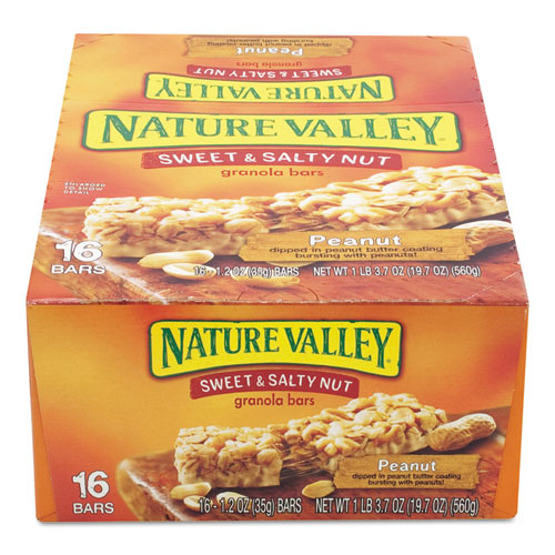 Granola Bars, Sweet And Salty Nut Peanut Cereal, 1.2 Oz Bar, 16/box