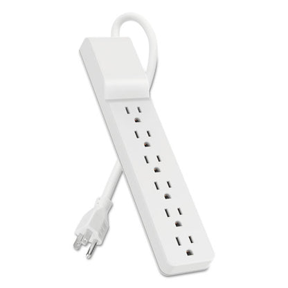 Home/office Surge Protector, 6 Ac Outlets, 10 Ft Cord, 720 J, White