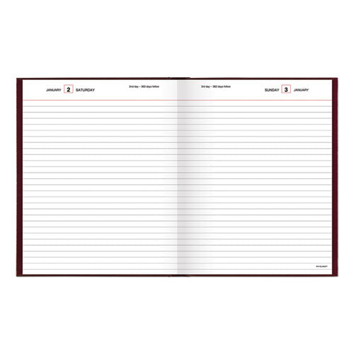 Standard Diary Daily Diary, 2024 Edition, Medium/college Rule, Red Cover, (200) 9.5 X 7.5 Sheets