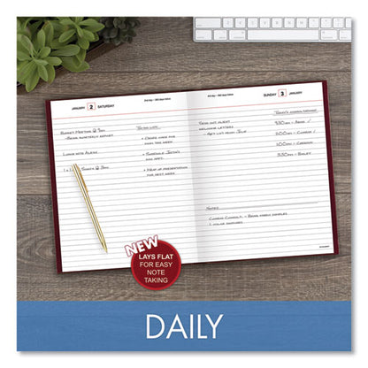 Standard Diary Daily Diary, 2024 Edition, Medium/college Rule, Red Cover, (200) 9.5 X 7.5 Sheets