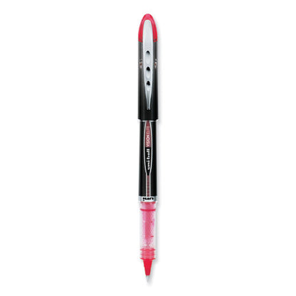 Vision Elite Hybrid Gel Pen, Stick, Extra-fine 0.5 Mm, Red Ink, Black/red/clear Barrel