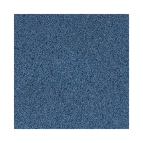 Scrubbing Floor Pads, 17" Diameter, Blue, 5/carton