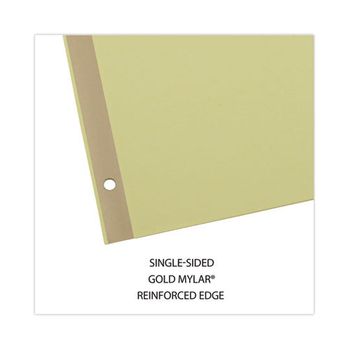 Deluxe Preprinted Simulated Leather Tab Dividers With Gold Printing, 31-tab, 1 To 31, 11 X 8.5, Buff, 1 Set