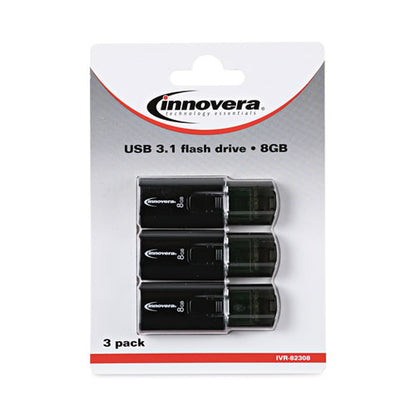 Usb 3.0 Flash Drive, 8 Gb, 3/pack