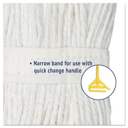 Cut-end Wet Mop Head, Cotton, No. 16 Size, White