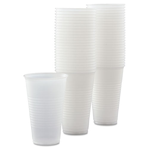 High-impact Polystyrene Cold Cups, 16 Oz, Translucent, 50 Cups/sleeve, 20 Sleeves/carton