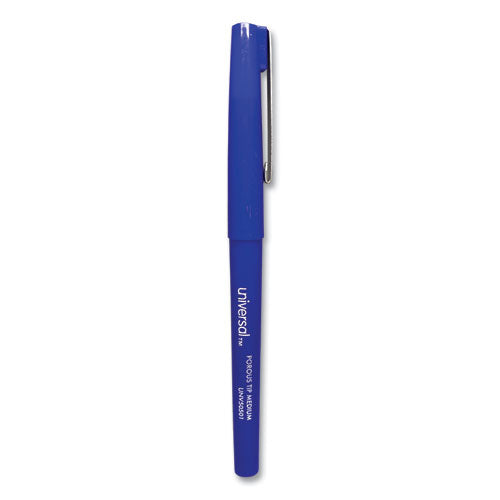 Porous Point Pen, Stick, Medium 0.7 Mm, Blue Ink, Blue Barrel, Dozen