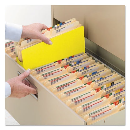 Colored File Pockets, 3.5" Expansion, Legal Size, Yellow