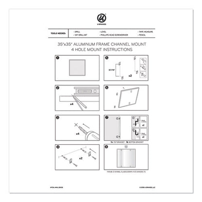 Pinit Magnetic Dry Erase Board, 35 X 35, White