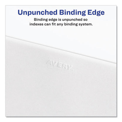 Preprinted Legal Exhibit Side Tab Index Dividers, Allstate Style, 10-tab, 13, 11 X 8.5, White, 25/pack