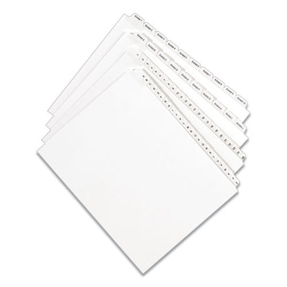 Preprinted Legal Exhibit Side Tab Index Dividers, Allstate Style, 10-tab, 13, 11 X 8.5, White, 25/pack