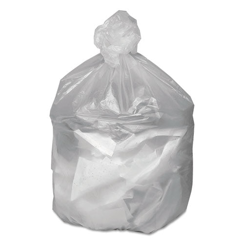 Waste Can Liners, 33 Gal, 9 Mic, 33" X 39", Natural, 25 Bags/roll, 20 Rolls/carton