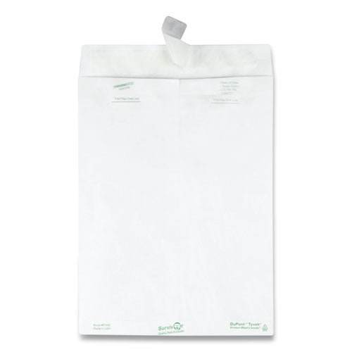 Lightweight 14 Lb Tyvek Catalog Mailers, #10 1/2, Square Flap, Redi-strip Adhesive Closure, 9 X 12, White, 100/box