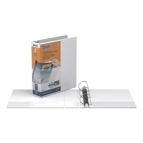 Quickfit D-ring View Binder, 3 Rings, 2" Capacity, 11 X 8.5, White