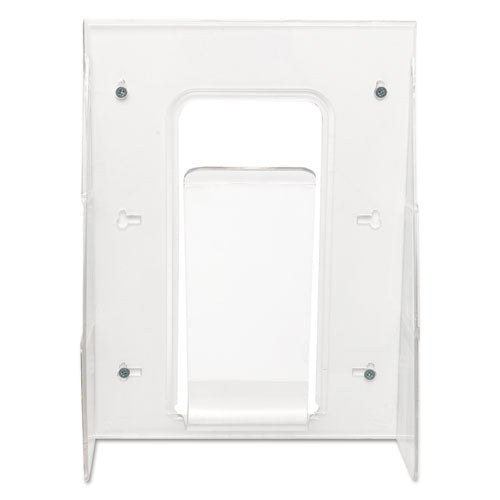 Stand-tall Wall-mount Literature Rack, Magazine, 9.13w X 3.25d X 11.88h, Clear