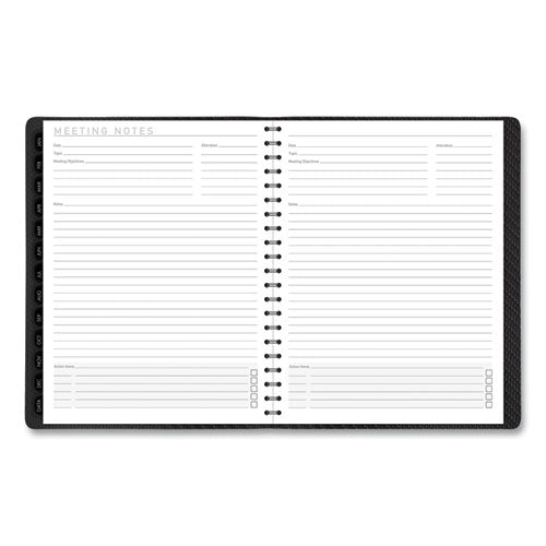 Contemporary Weekly/monthly Planner, Vertical-column Format, 11 X 8.25, Graphite Cover, 12-month (jan To Dec): 2024