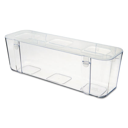 Stackable Caddy Organizer, Large, Plastic, 13.24 X 4 X 4.38, White