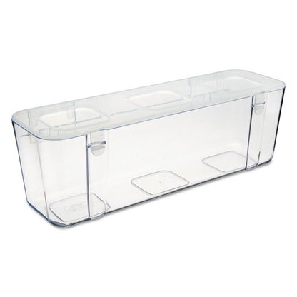 Stackable Caddy Organizer, Large, Plastic, 13.24 X 4 X 4.38, White