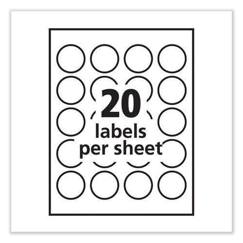 Round Print-to-the Edge Labels With Surefeed And Easypeel, 1.67" Dia, Glossy Clear, 500/pk