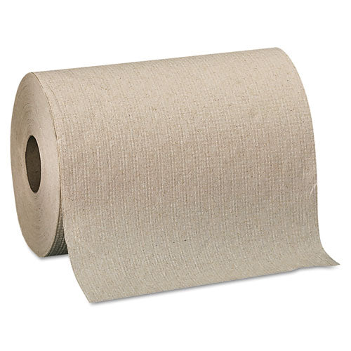 Pacific Blue Basic Nonperforated Paper Towels, 1-ply, 7.88 X 350 Ft, Brown, 12 Rolls/carton